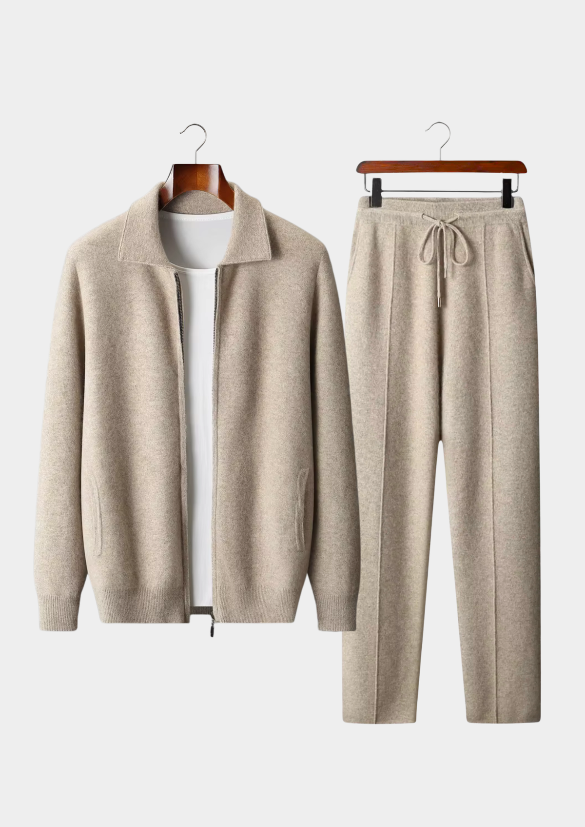 Cashmere Open-Collar Zip Cardigan Set by SATRI & CO. – view 1