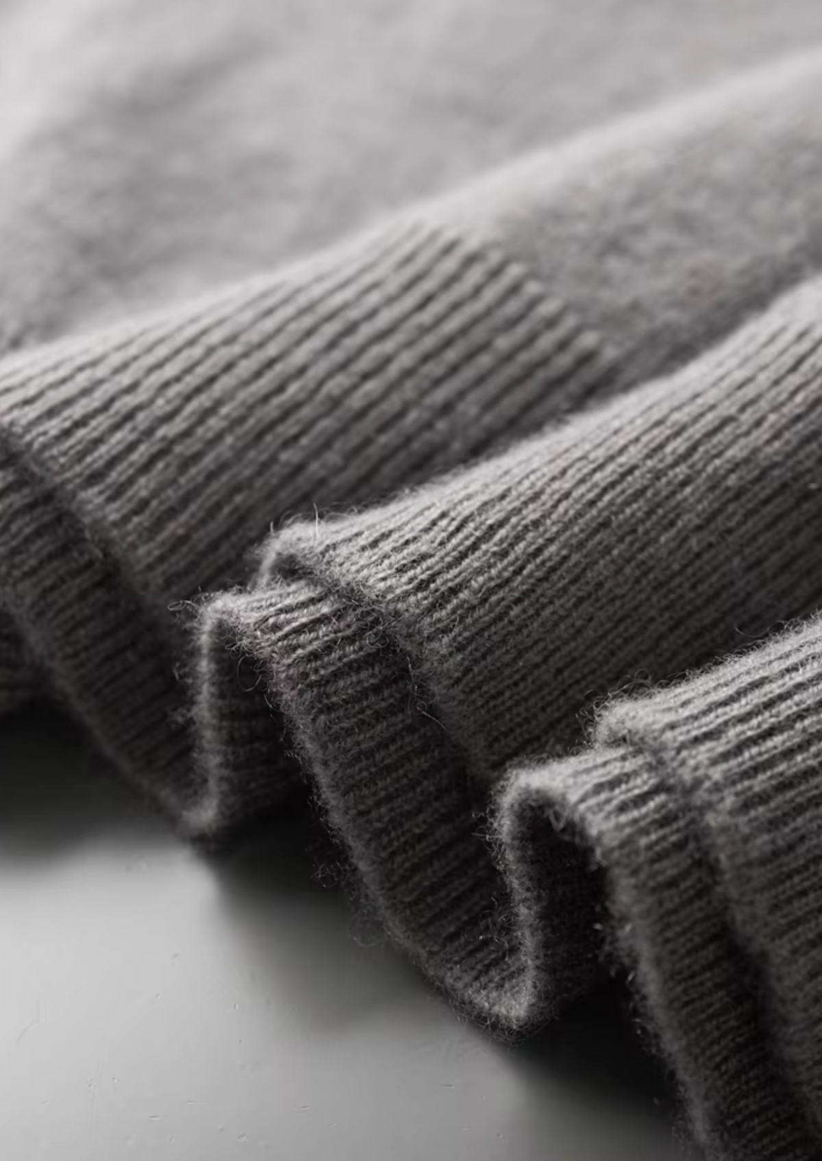 Premium Cashmere Classic Crew Neck T-Shirt - Ashen Truffle by SATRI & CO. – product view 3