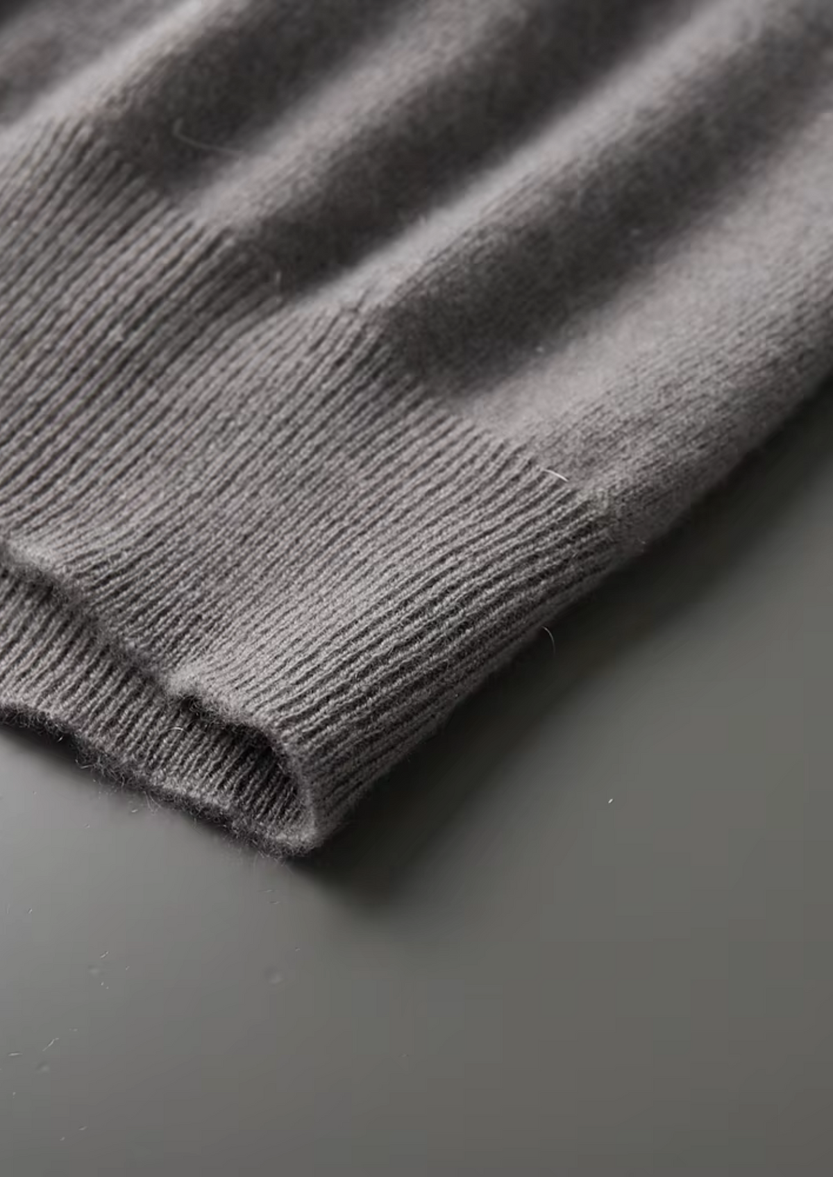 Premium Cashmere Classic Crew Neck T-Shirt - Ashen Truffle by SATRI & CO. – product view 4