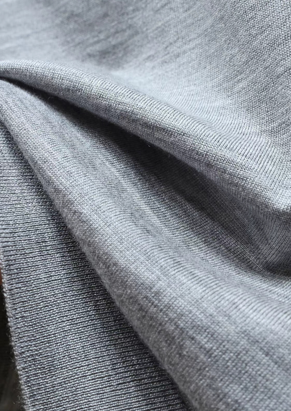 Ellis Light Grey Lightweight Polo Shirt by SATRI & CO. – product view 3
