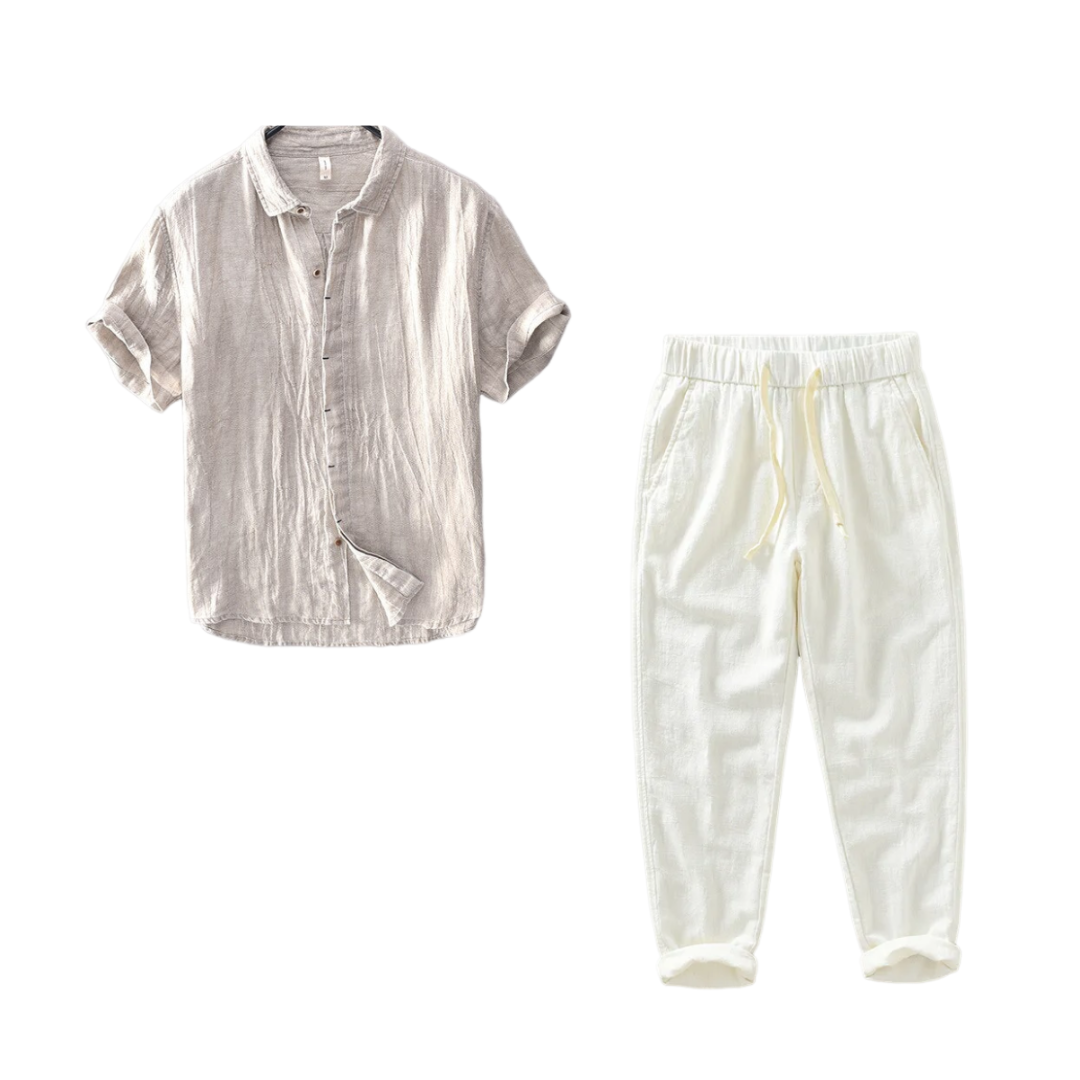 São Bento Linen Shirt & Trousers Set