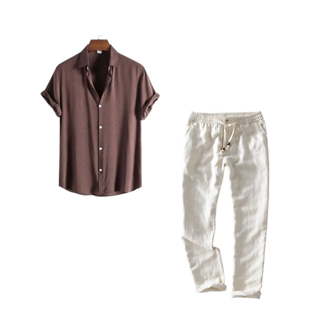 Teresina Linen Shirt & Trousers Set