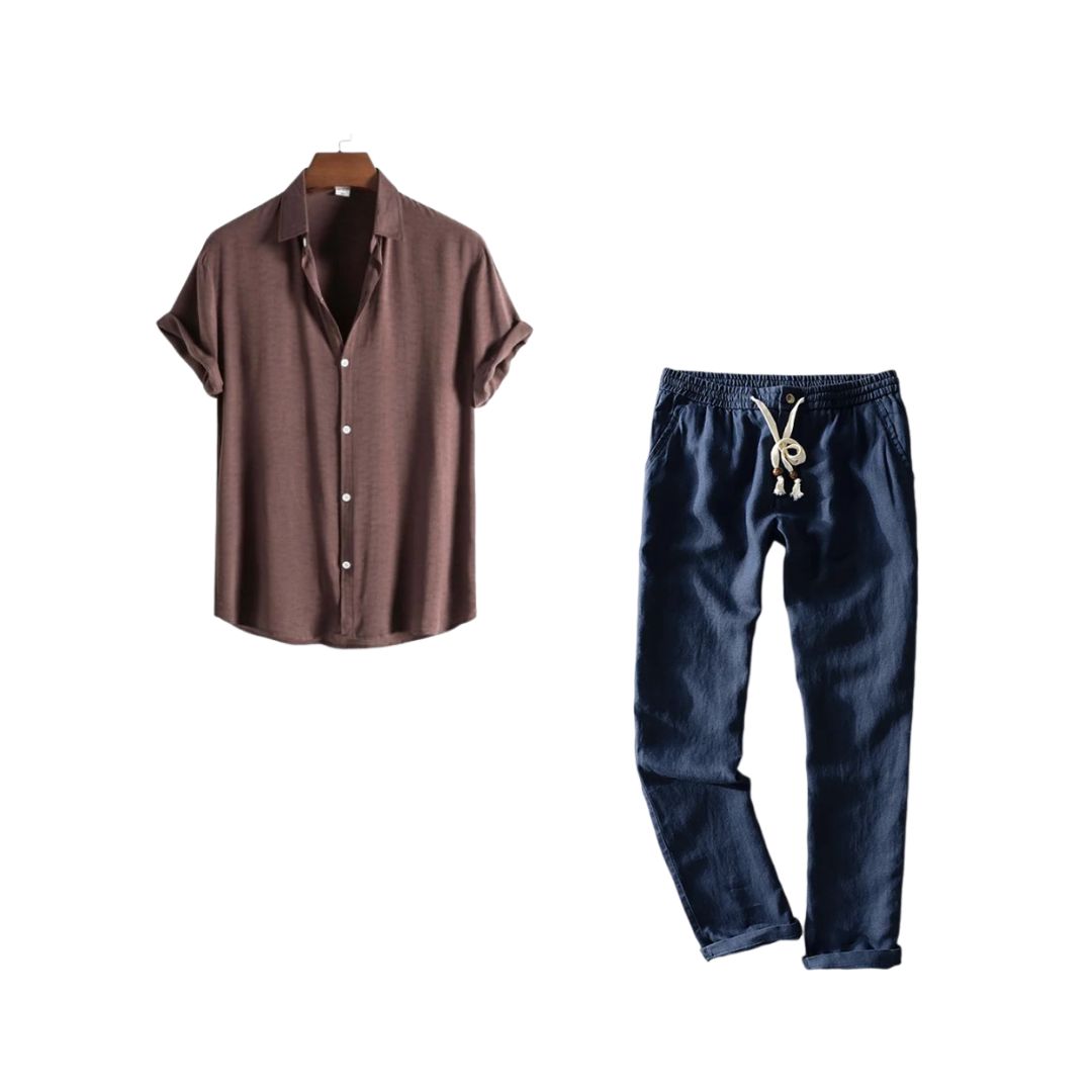 Teresina Linen Shirt & Trousers Set