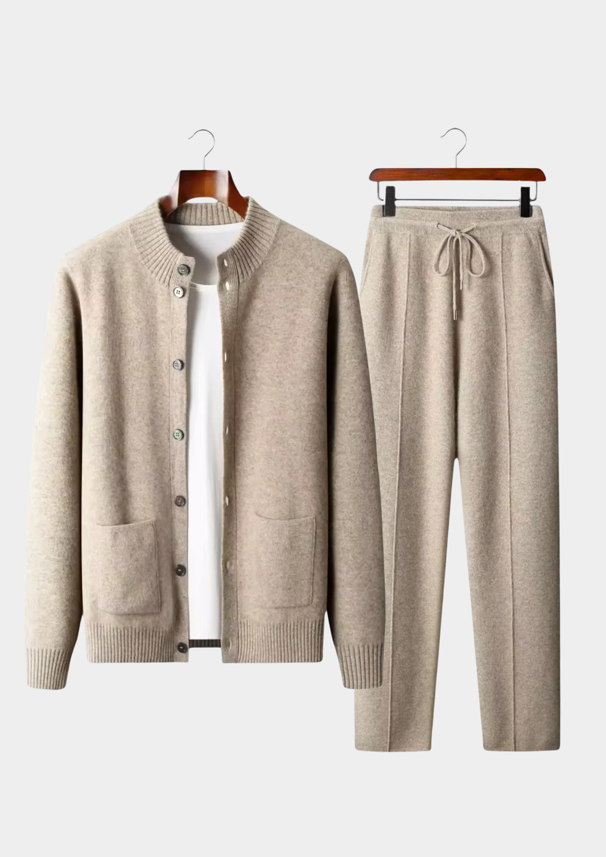Cashmere Button-Front Cardigan & Trousers Set by SATRI & CO. – view 1