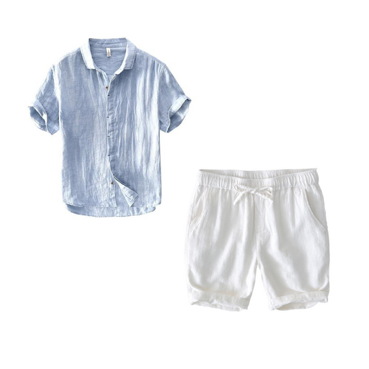 São Bento Linen Shirt & Shorts Set