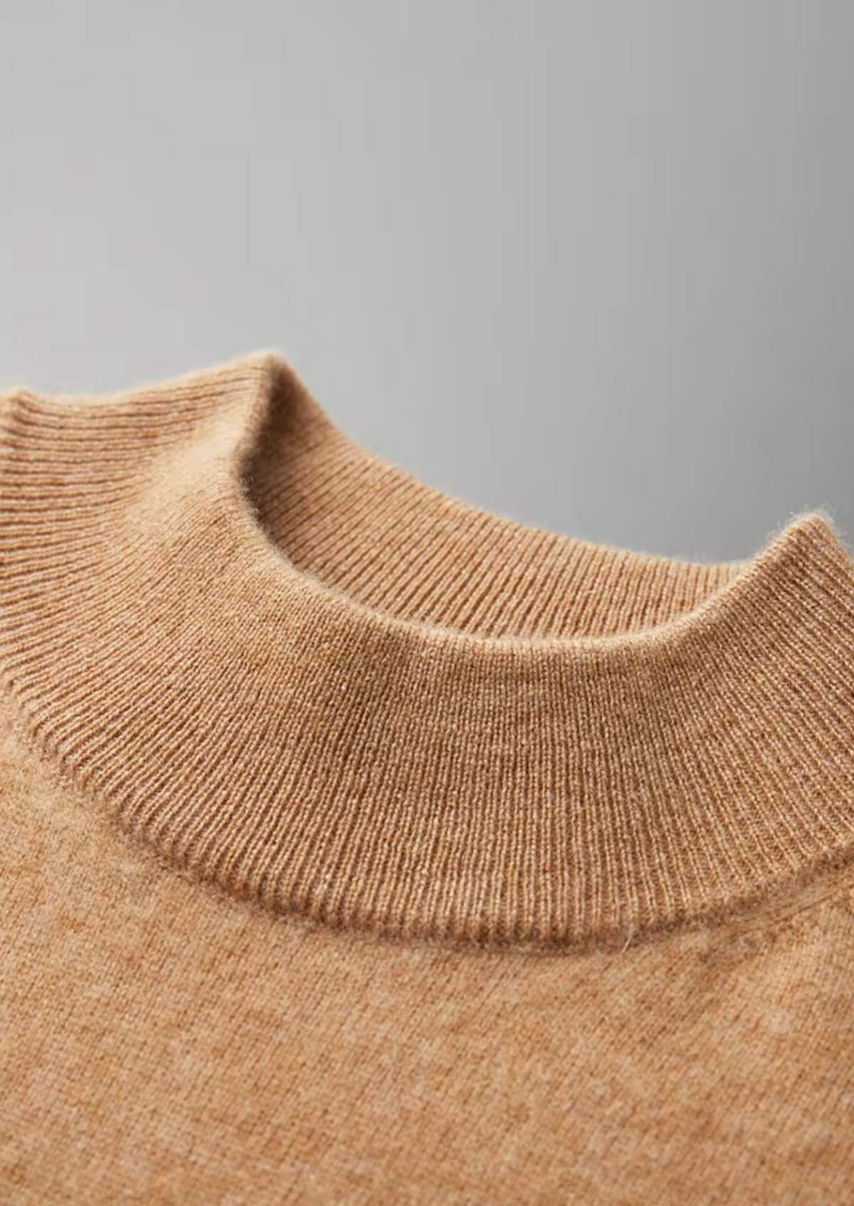 Premium Cashmere Mock Neck T-Shirt by SATRI & CO. – product view 25