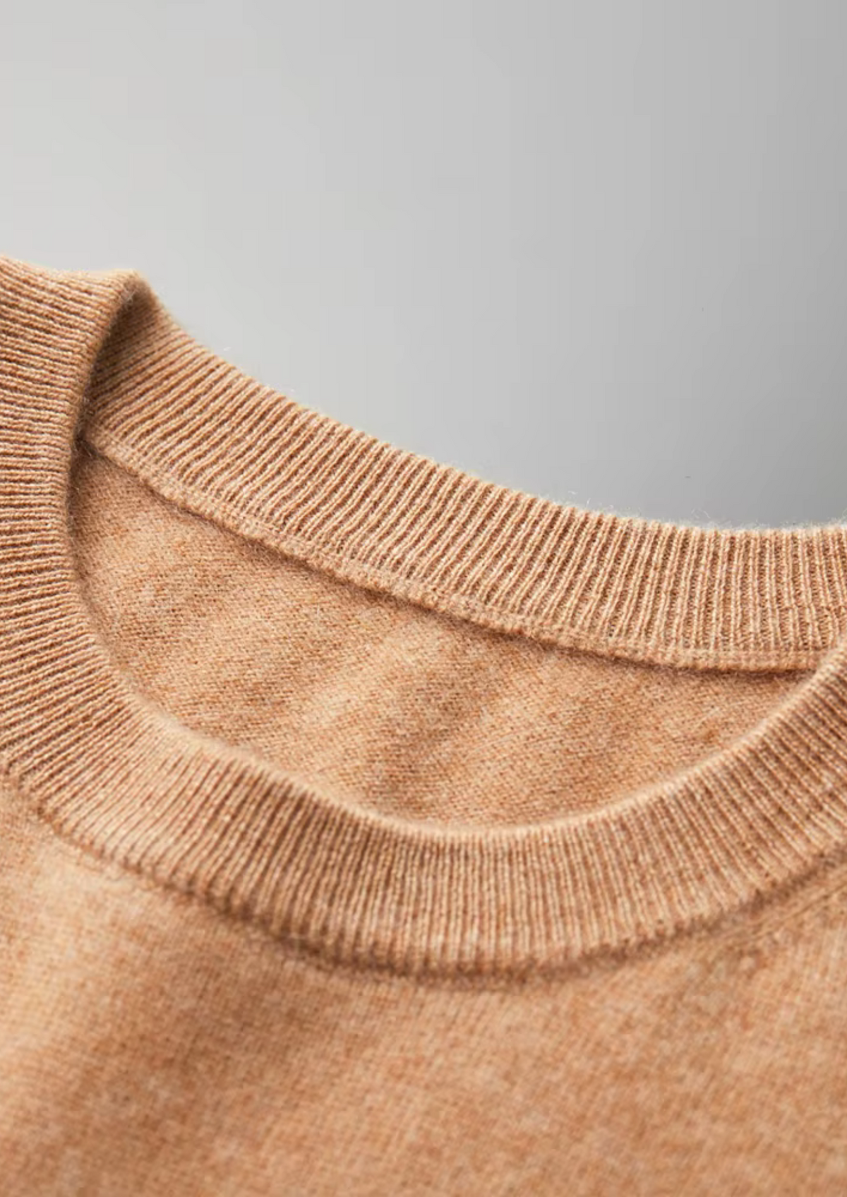 Premium Cashmere Classic Crew Neck T-Shirt - Honey Mustard by SATRI & CO. – product view 7