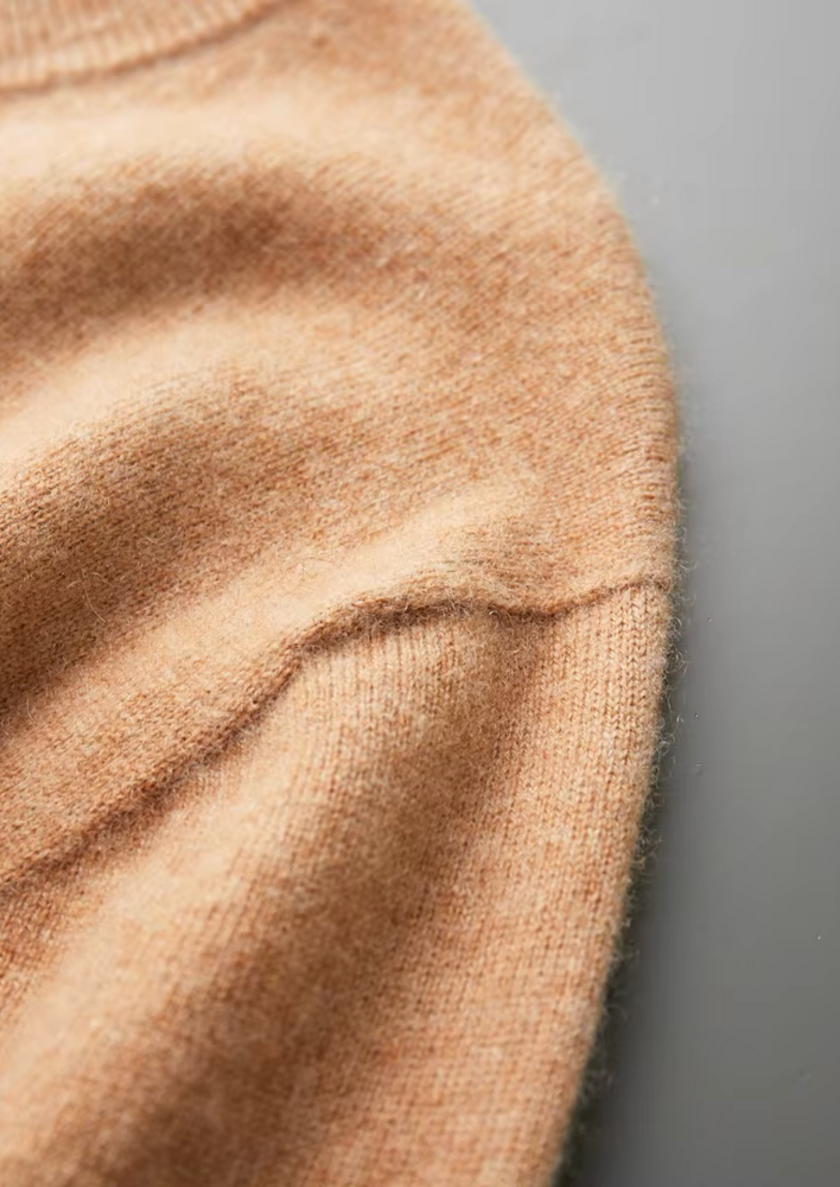 Premium Cashmere Classic Crew Neck T-Shirt - Honey Mustard by SATRI & CO. – product view 6