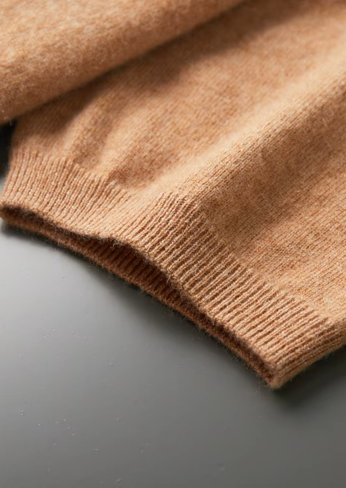 Premium Cashmere Classic Crew Neck T-Shirt - Honey Mustard by SATRI & CO. – product view 5