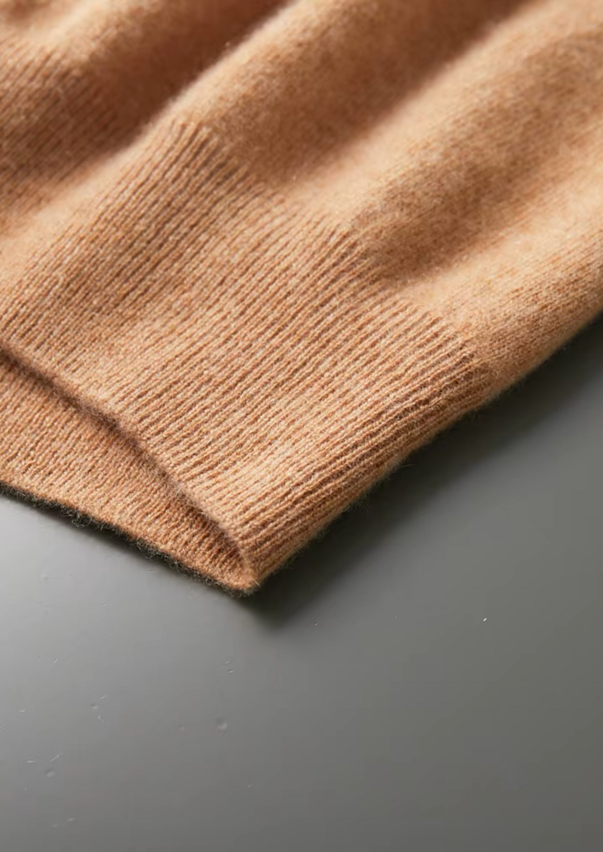 Premium Cashmere Classic Crew Neck T-Shirt - Honey Mustard by SATRI & CO. – product view 8