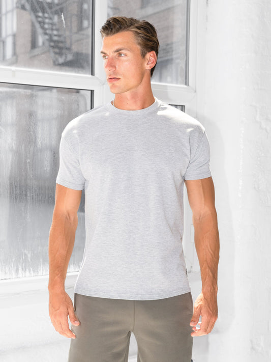 Basic Relaxed T-Shirt - Marl Grey