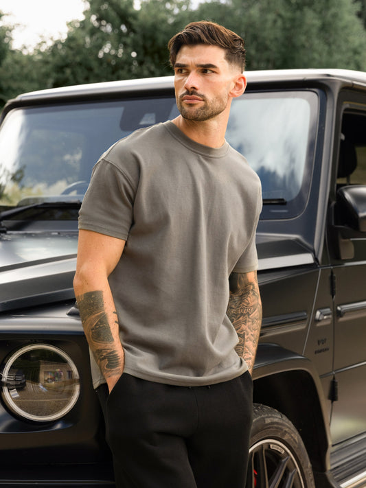 Men's Basic Relaxed T-Shirt - Washed Khaki | SATRI