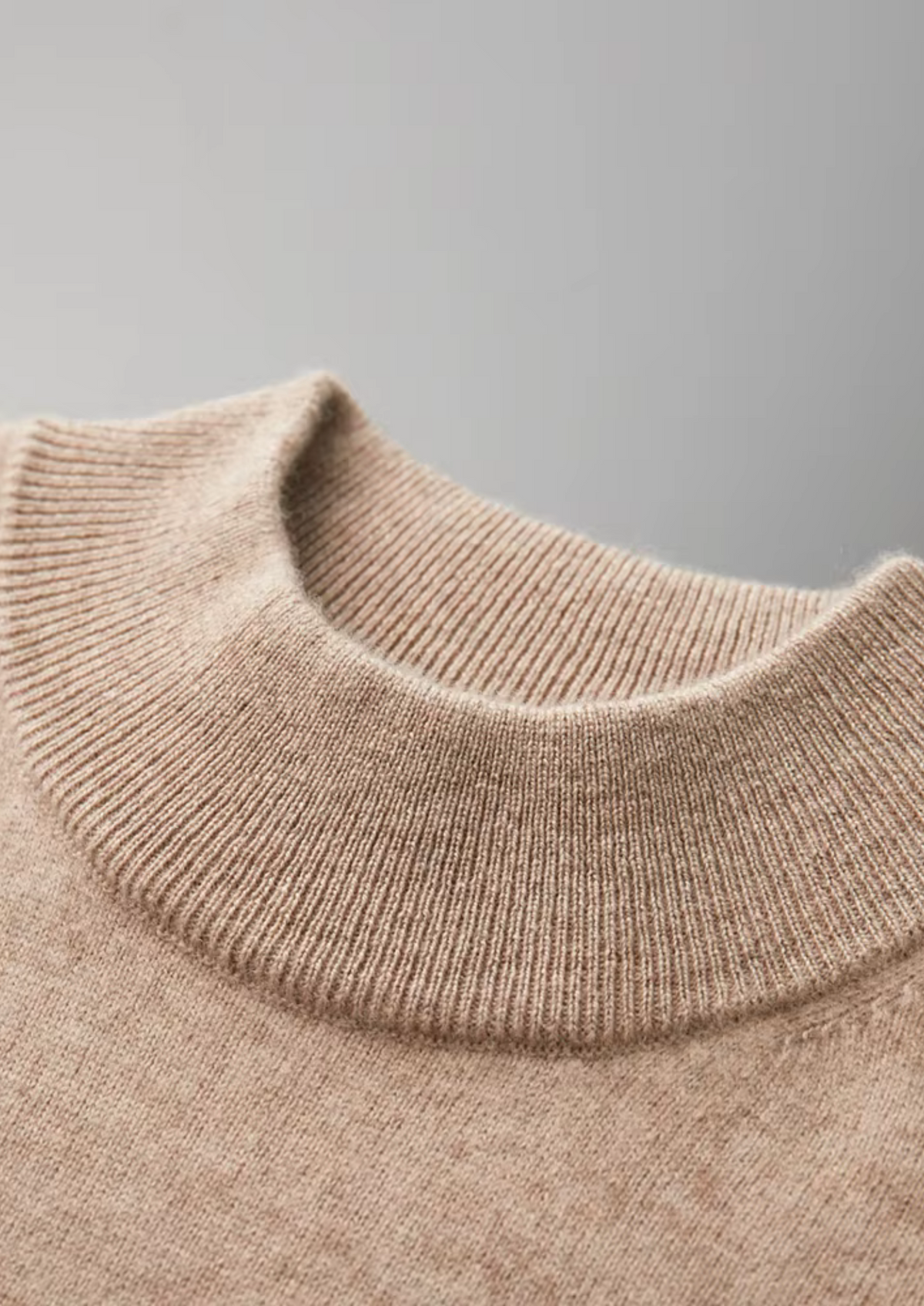 Premium Cashmere Mock Neck T-Shirt by SATRI & CO. – product view 18