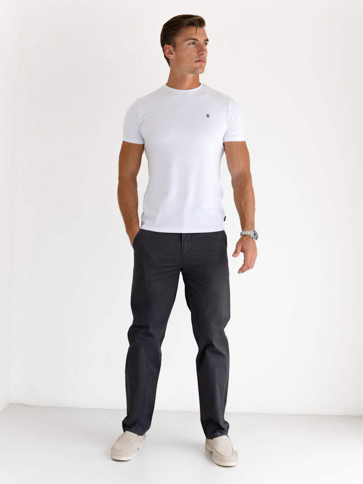 Relaxed Stretch Chinos - Graphite