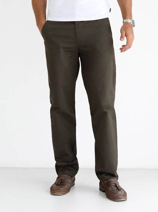 Relaxed Stretch Chinos - Khaki