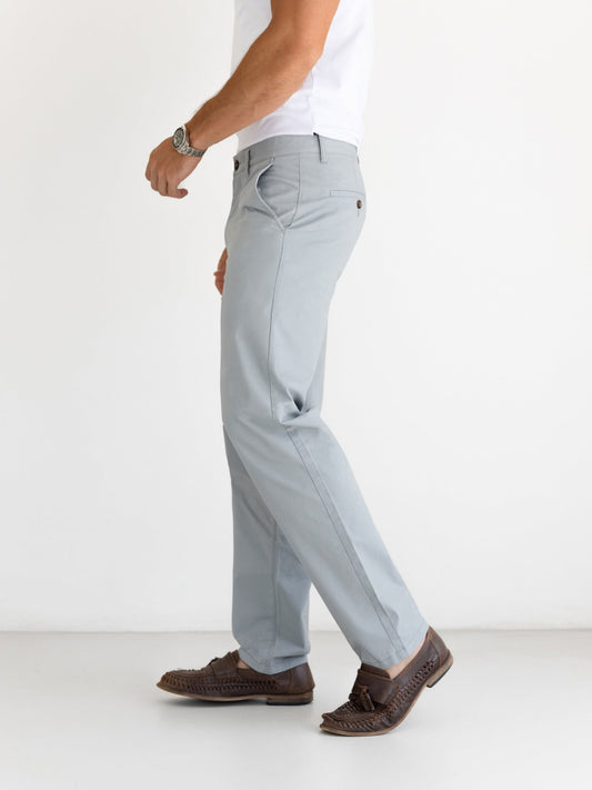 Men's Relaxed Stretch Chinos - Light Grey | SATRI