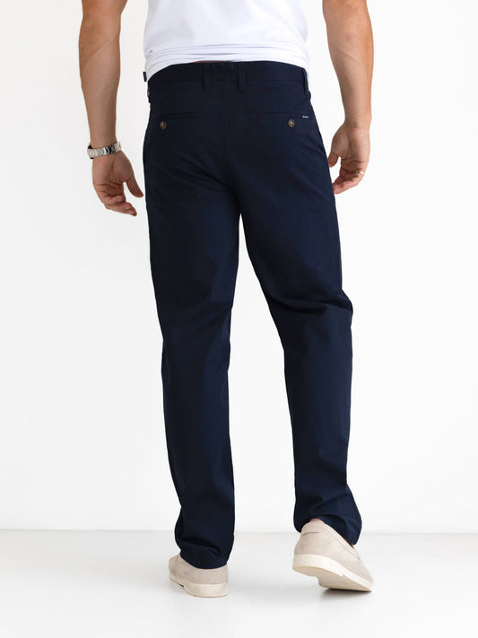 Relaxed Stretch Chinos - Navy