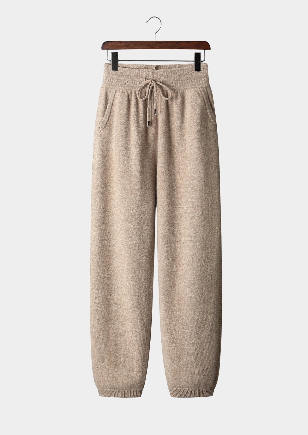 Pure Extra-Fine Merino Wool Drawstring Trousers by SATRI & CO. – product view 1