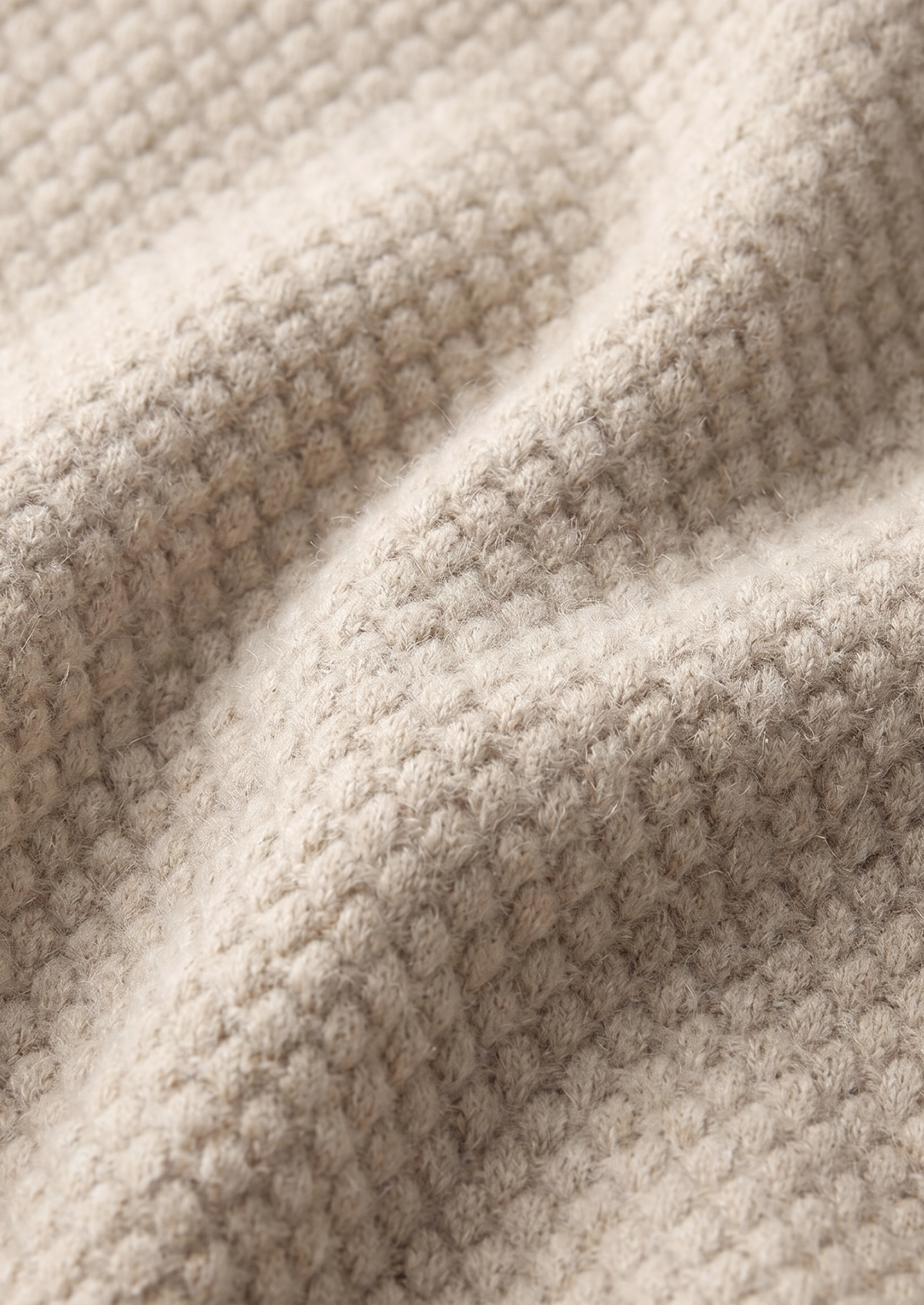Premium Cashmere Ivory Two-Tone Polo by SATRI & CO. – product view 3
