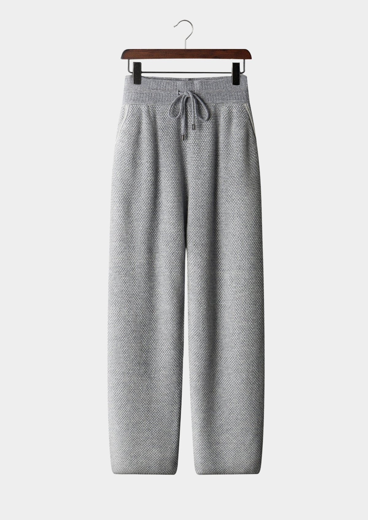 Pure Extra-Fine Merino Wool Jacquard Trousers by SATRI & CO. – product view 1