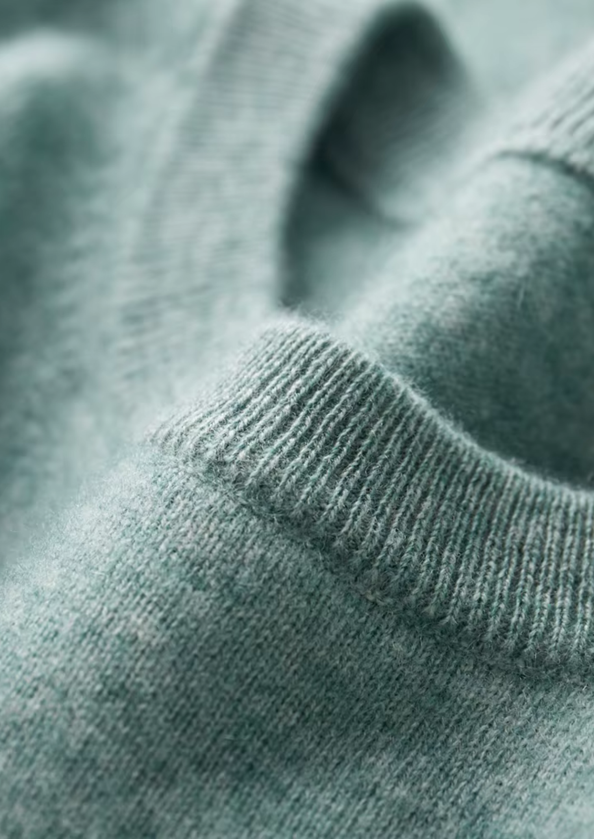 Premium Cashmere Classic Crew Neck T-Shirt - Verdant Slate by SATRI & CO. – product view 4