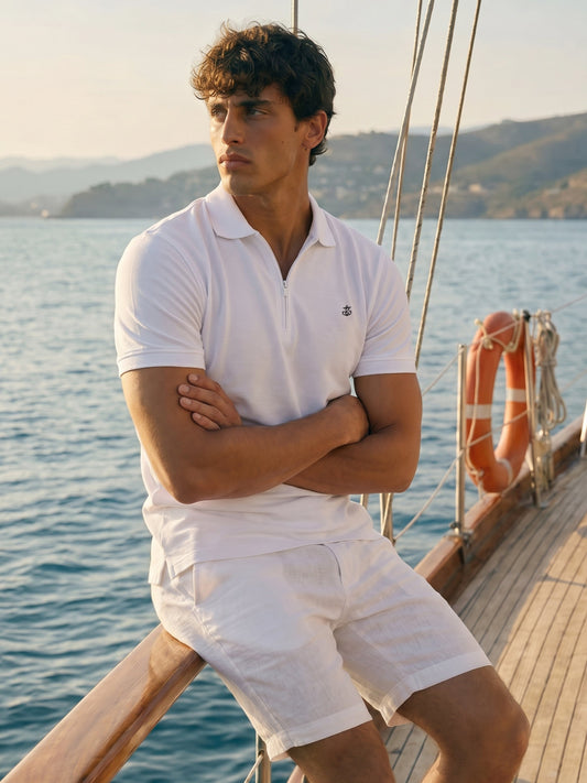 Men's Aspen Polo - White | SATRI