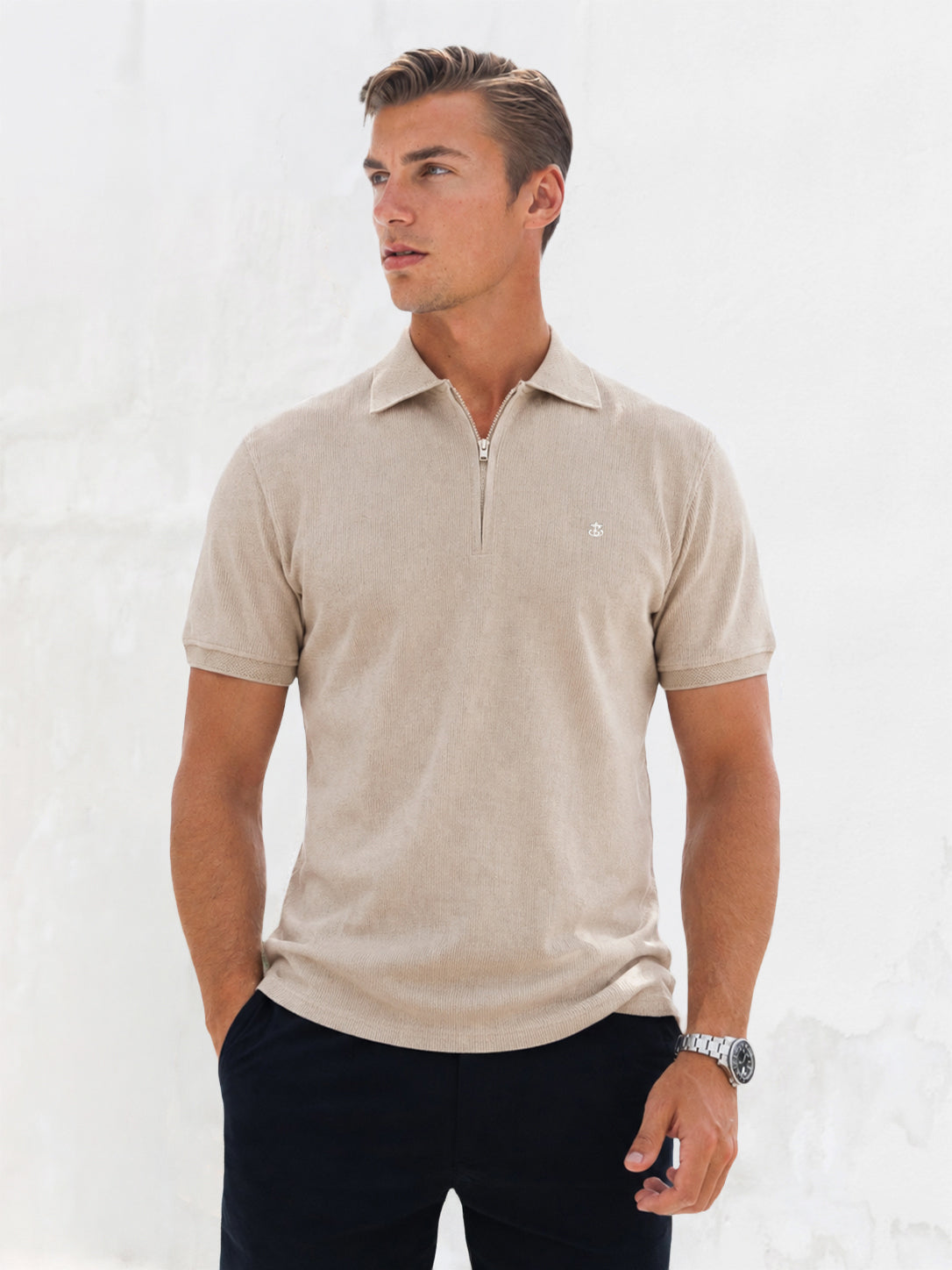 Men's Aspen Polo - Tan | SATRI