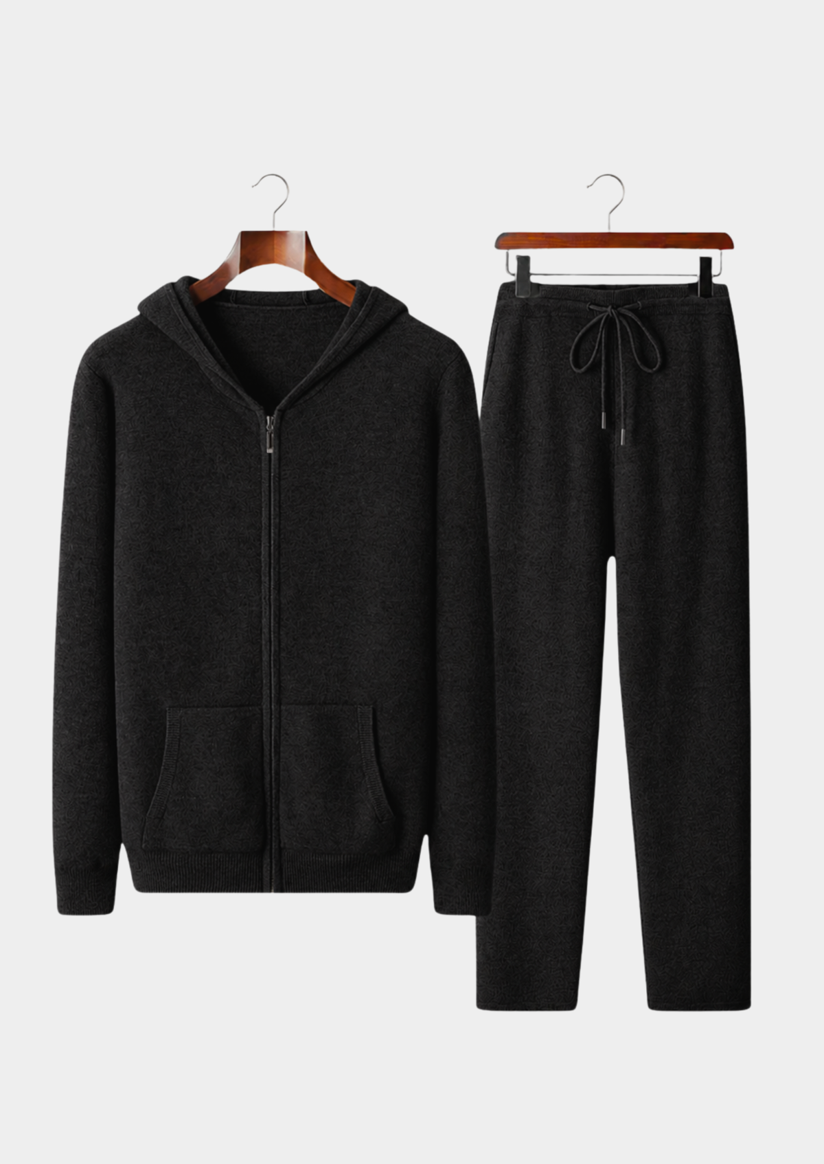 Pure Extra-Fine Merino Wool Black Arvo Set by SATRI & CO. – product view 1