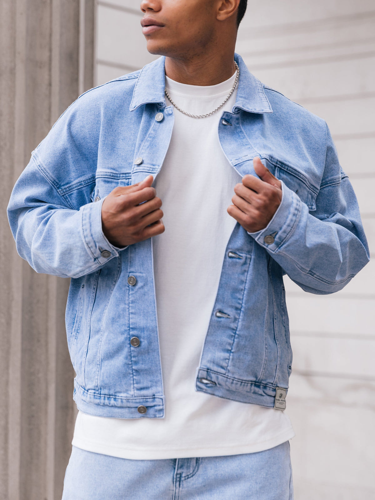 Denim Trucker Jacket - Washed Blue