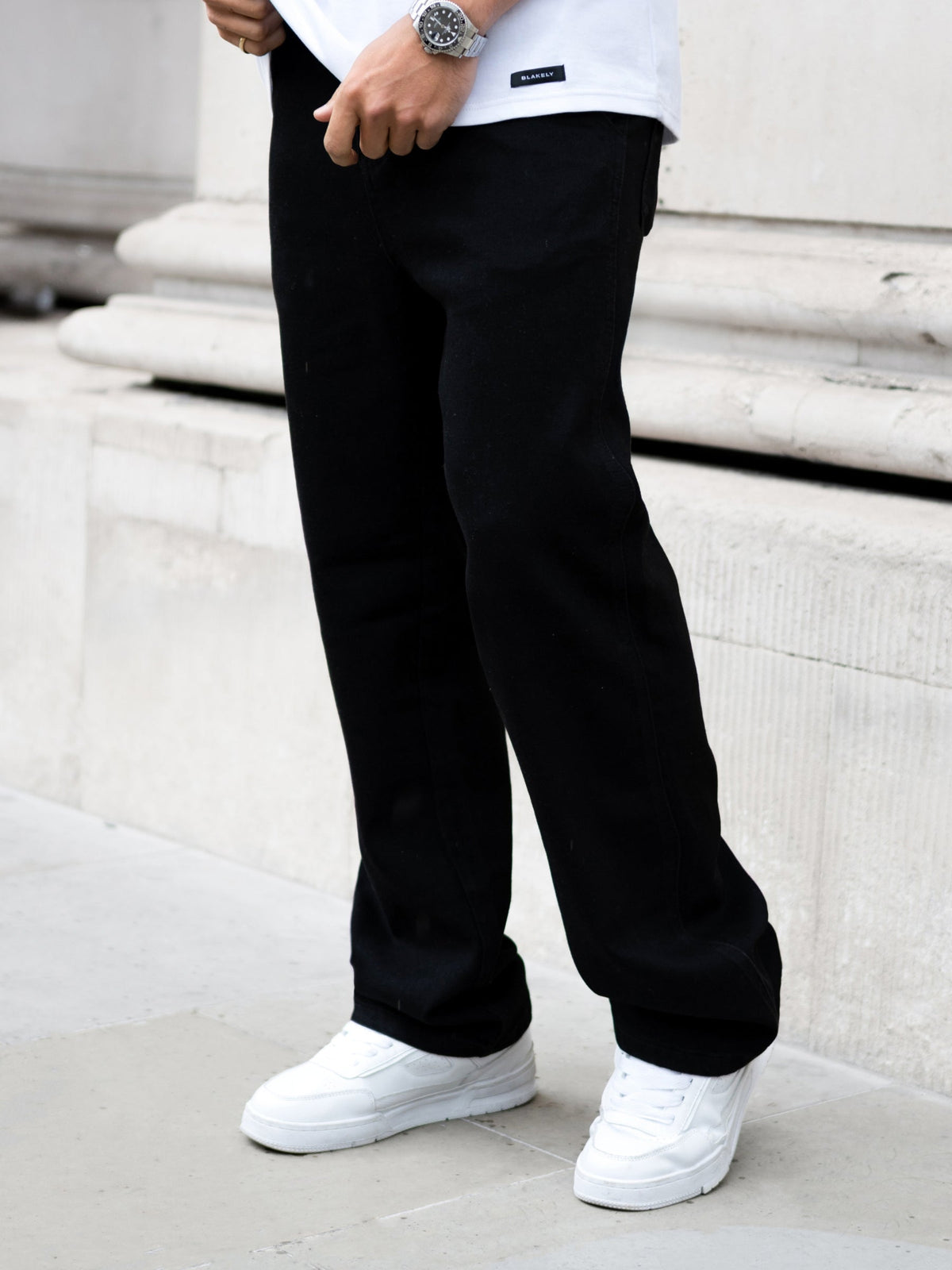 Men's Vol.17 Straight Leg Jeans - Black | SATRI