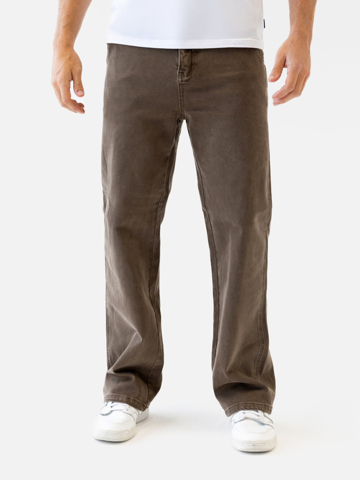 Men's Vol.17 Straight Leg Jeans - Brown | SATRI