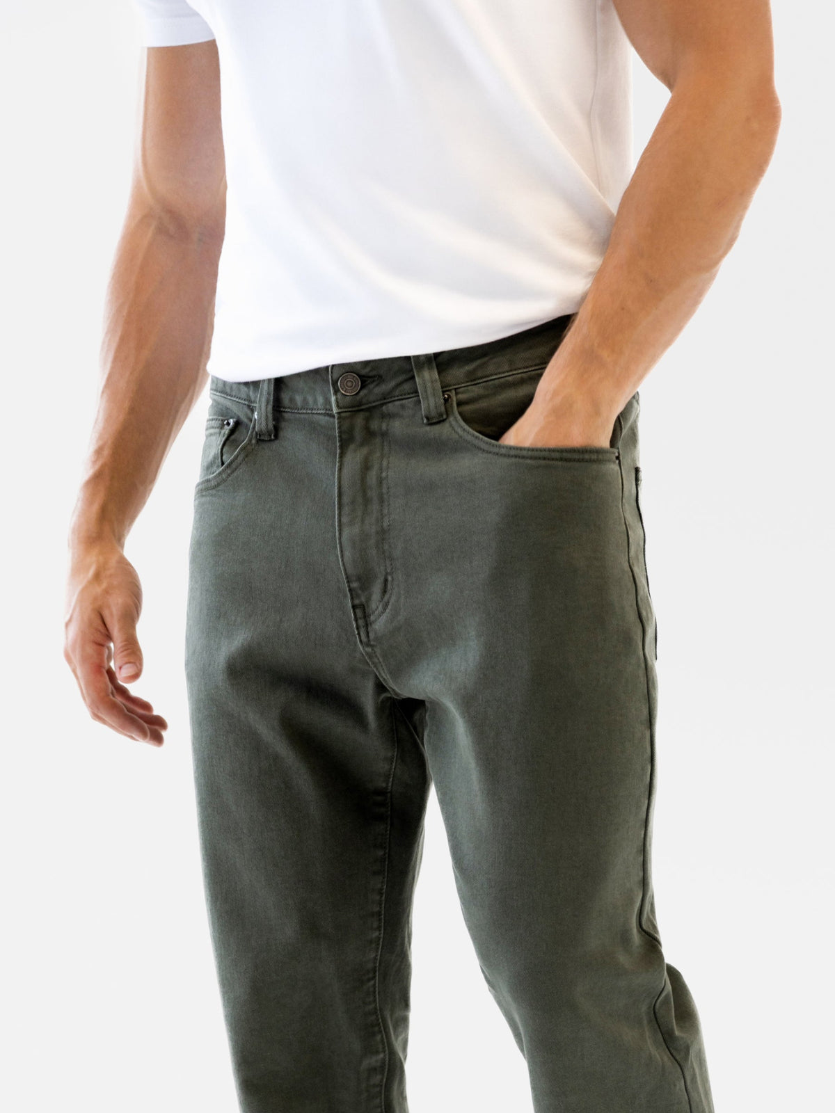 Vol.17 Straight Leg Jeans - Olive Green