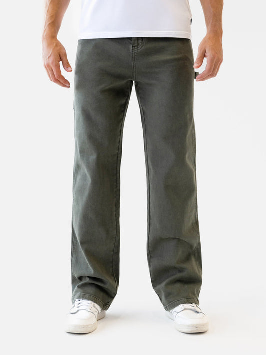 Men's Vol.19 Carpenter Jeans - Olive Green | SATRI