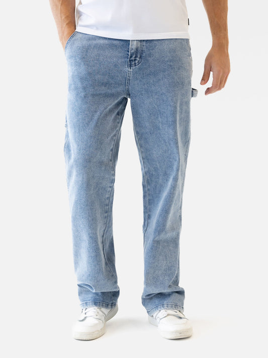Men's Vol.19 Carpenter Jeans - Washed Blue | SATRI