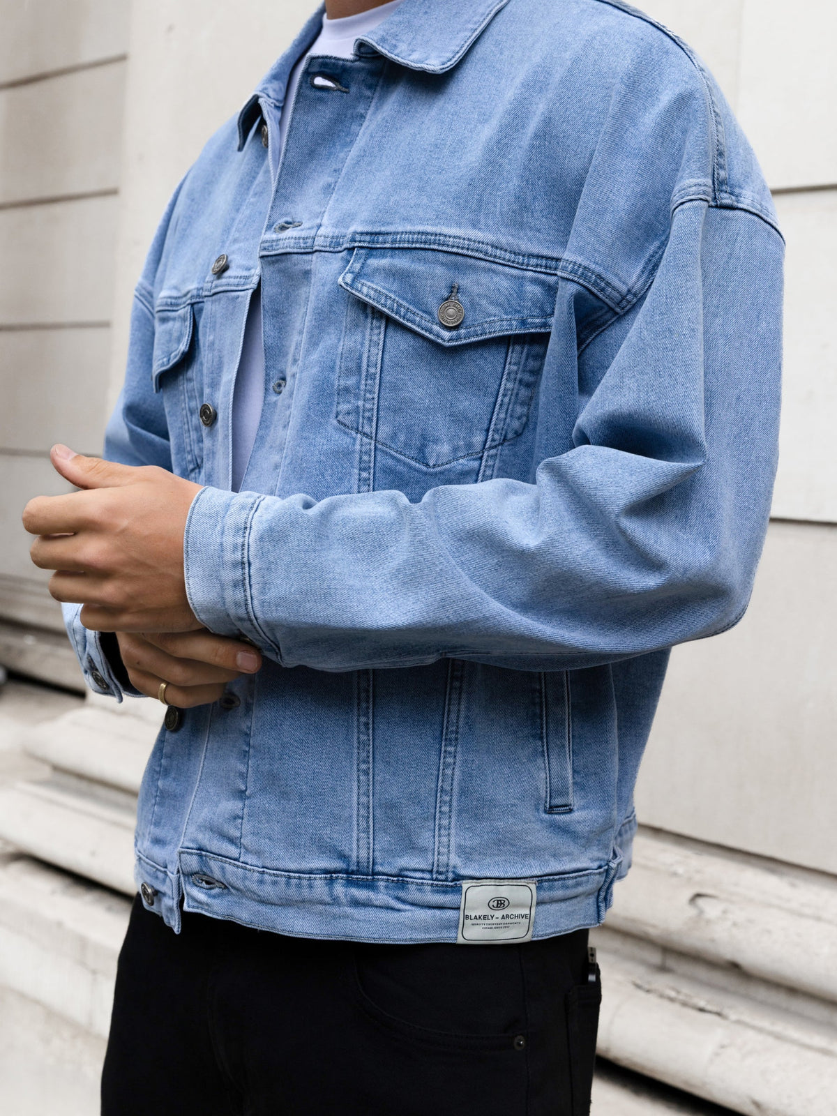 Denim Trucker Jacket - Washed Blue