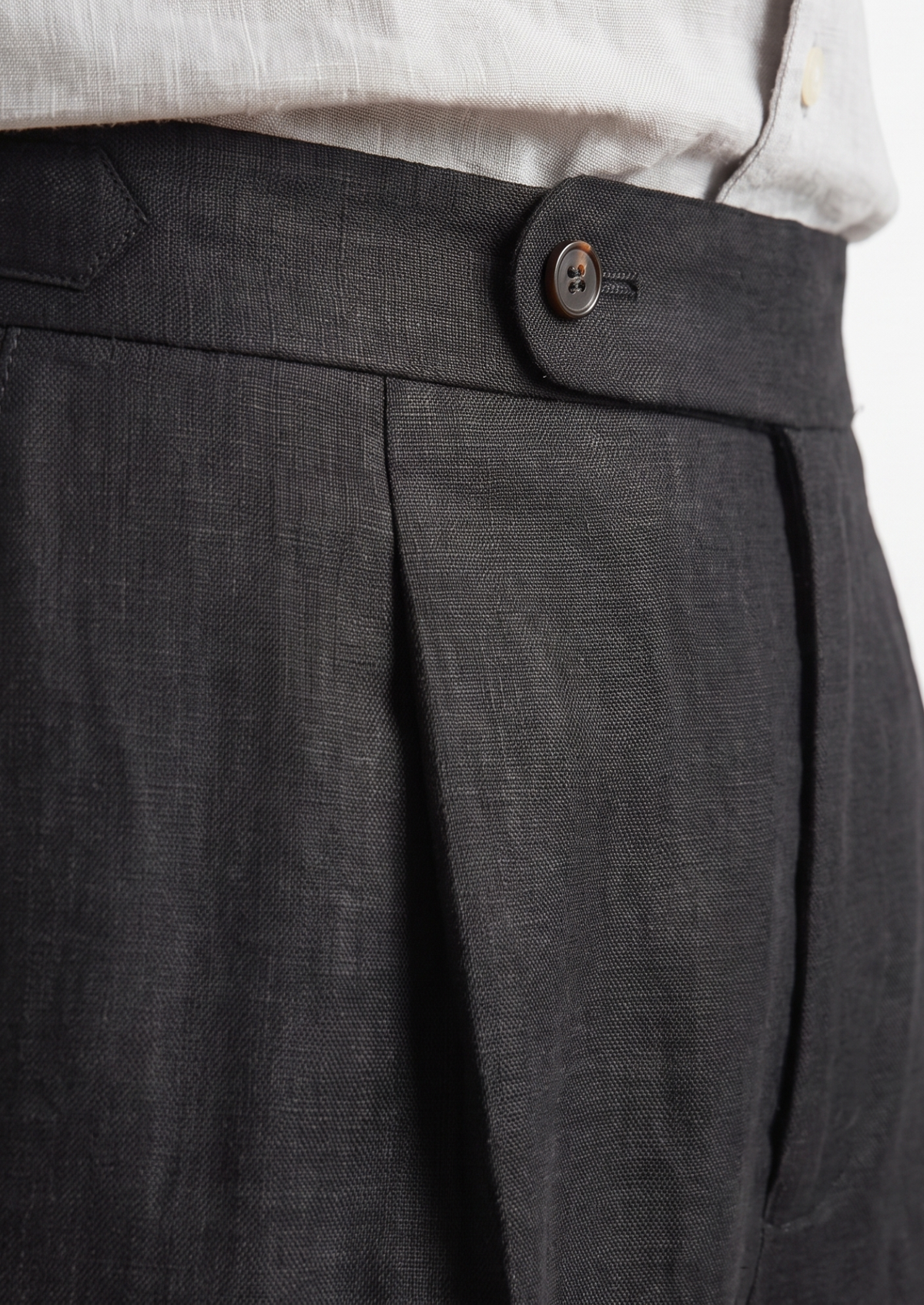 Tuscany Pleated Coastal Trousers - Black by SATRI & CO. – product view 3