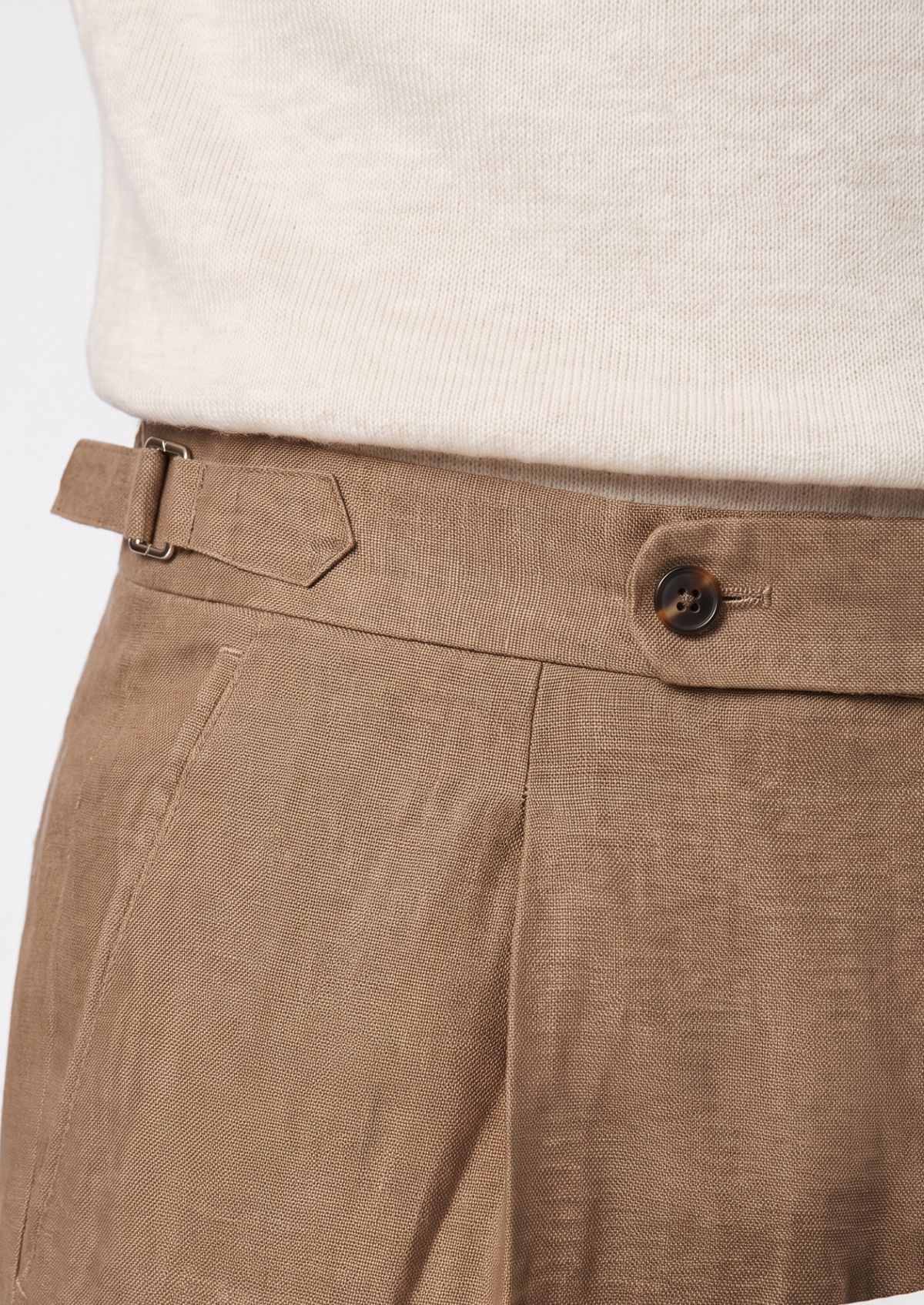 Tuscany Pleated Coastal Trousers - Caramel by SATRI & CO. – product view 3