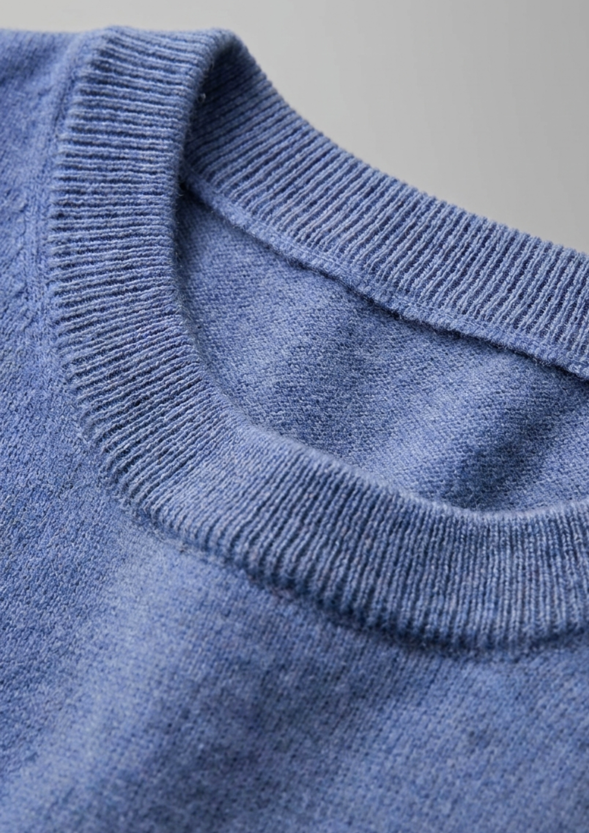 Premium Cashmere Classic Crew Neck T-Shirt - Deep Atlantic by SATRI & CO. – product view 5