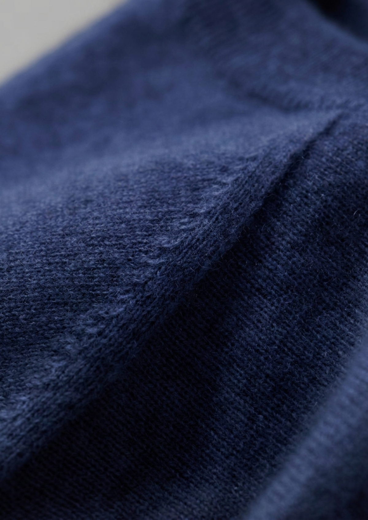 Premium Cashmere Classic Crew Neck T-Shirt - Navy Blue by SATRI & CO. – product view 2
