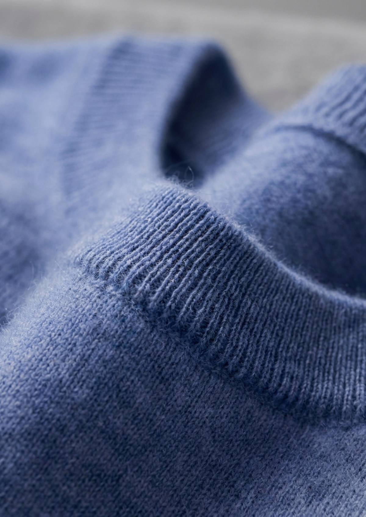 Premium Cashmere Classic Crew Neck T-Shirt - Deep Atlantic by SATRI & CO. – product view 2