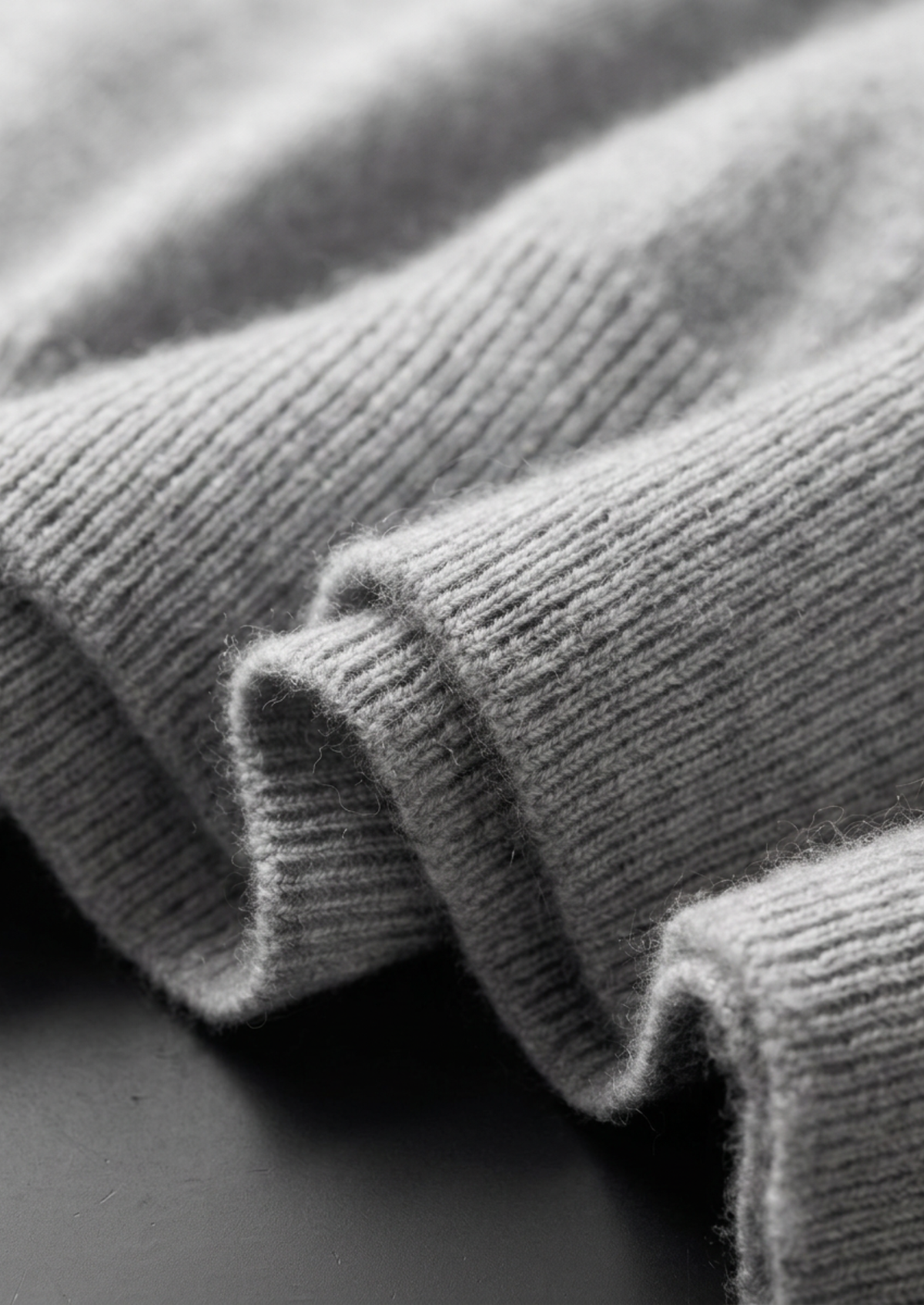 Premium Cashmere Classic Crew Neck T-Shirt - Light Grey by SATRI & CO. – product view 6