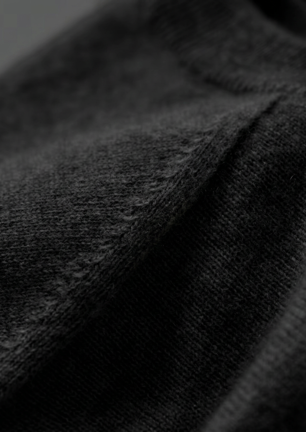 Premium Cashmere Classic Crew Neck T-Shirt - Black by SATRI & CO. – product view 2
