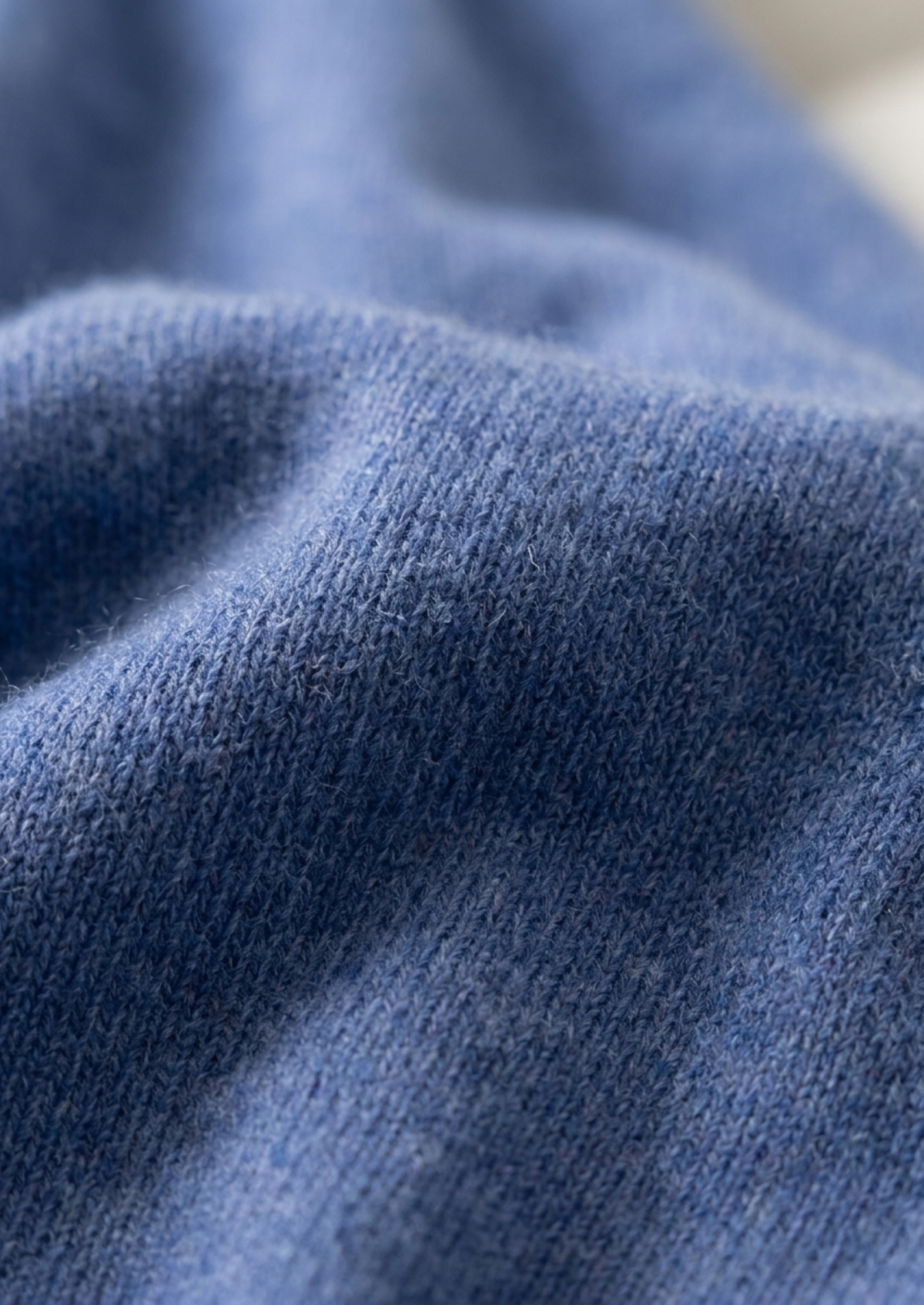 Premium Cashmere Classic Crew Neck T-Shirt - Deep Atlantic by SATRI & CO. – product view 6