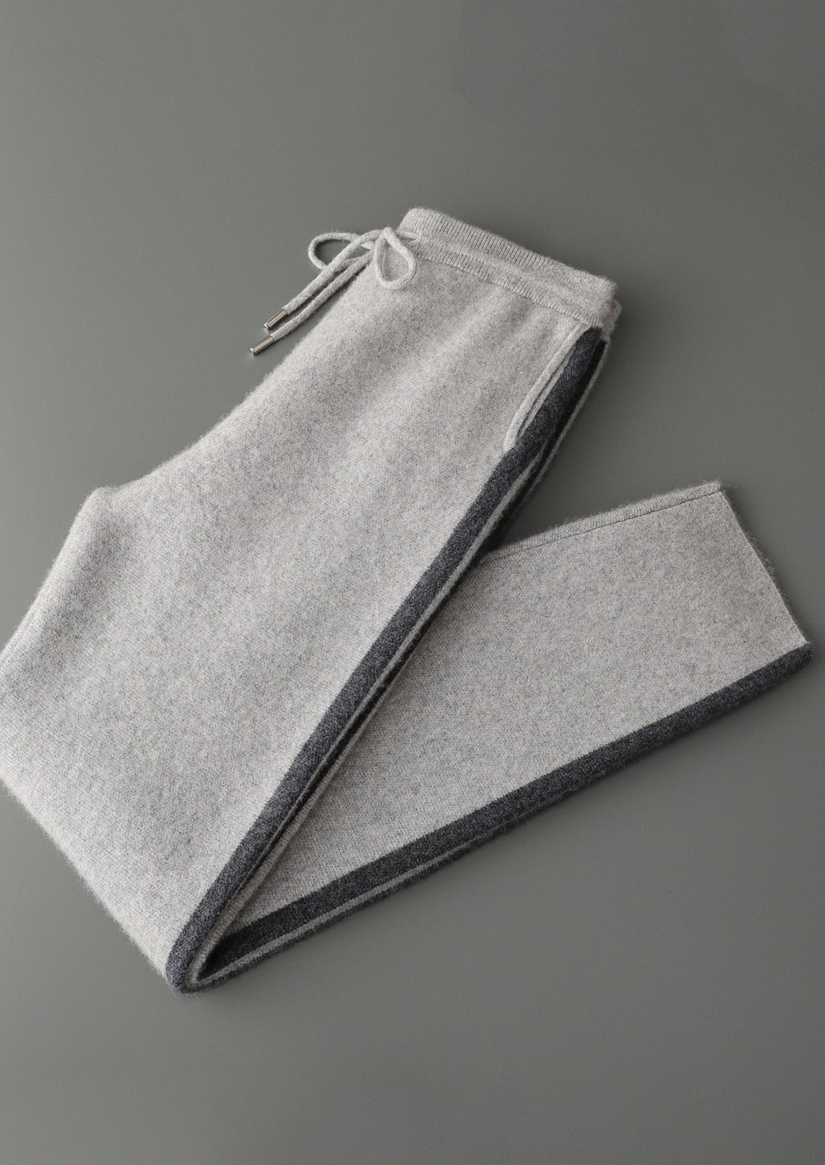 Pure Extra-Fine Merino Wool Striped Leisure Trousers by SATRI & CO. – product view 3