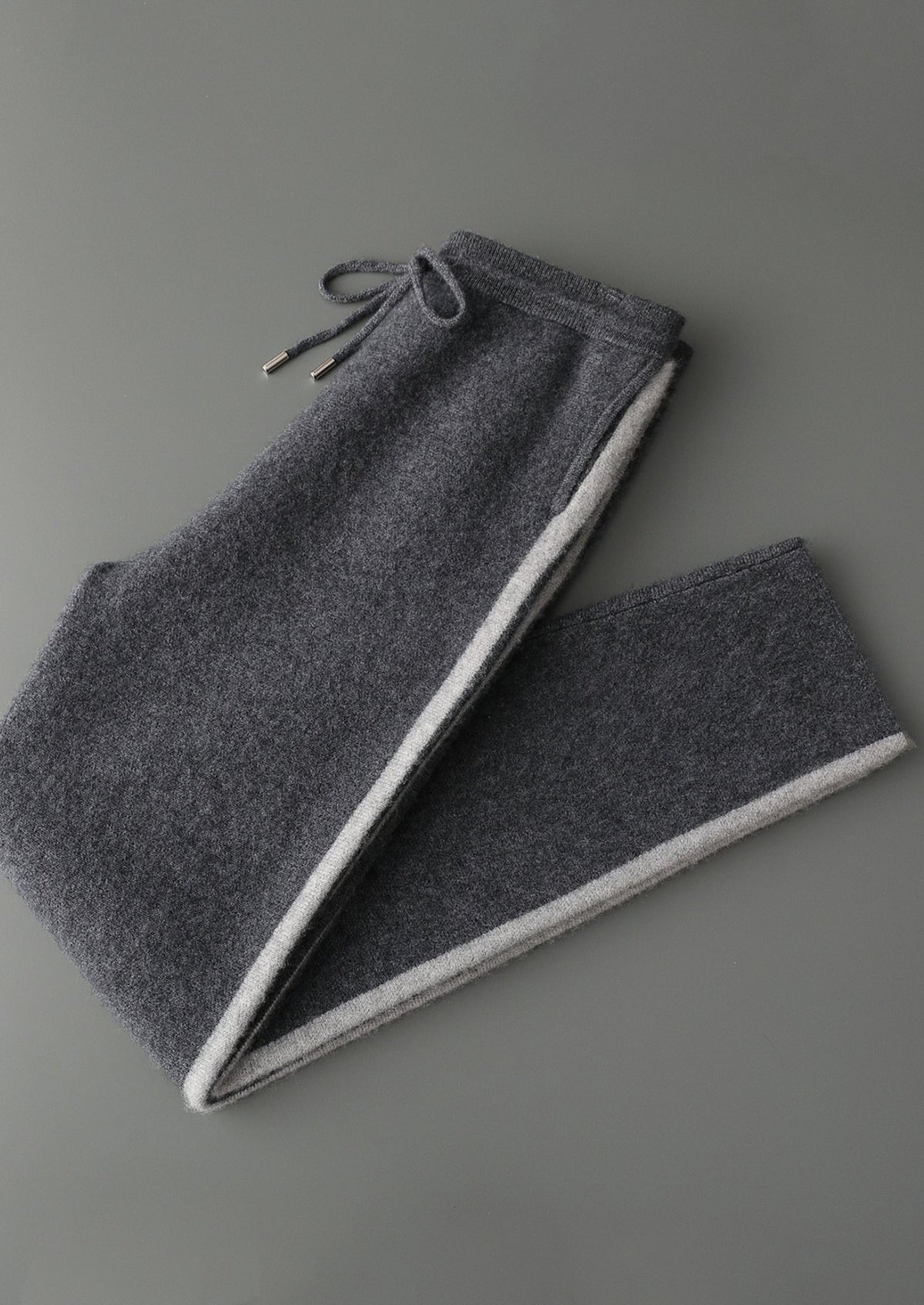 Pure Extra-Fine Merino Wool Striped Leisure Trousers by SATRI & CO. – product view 15