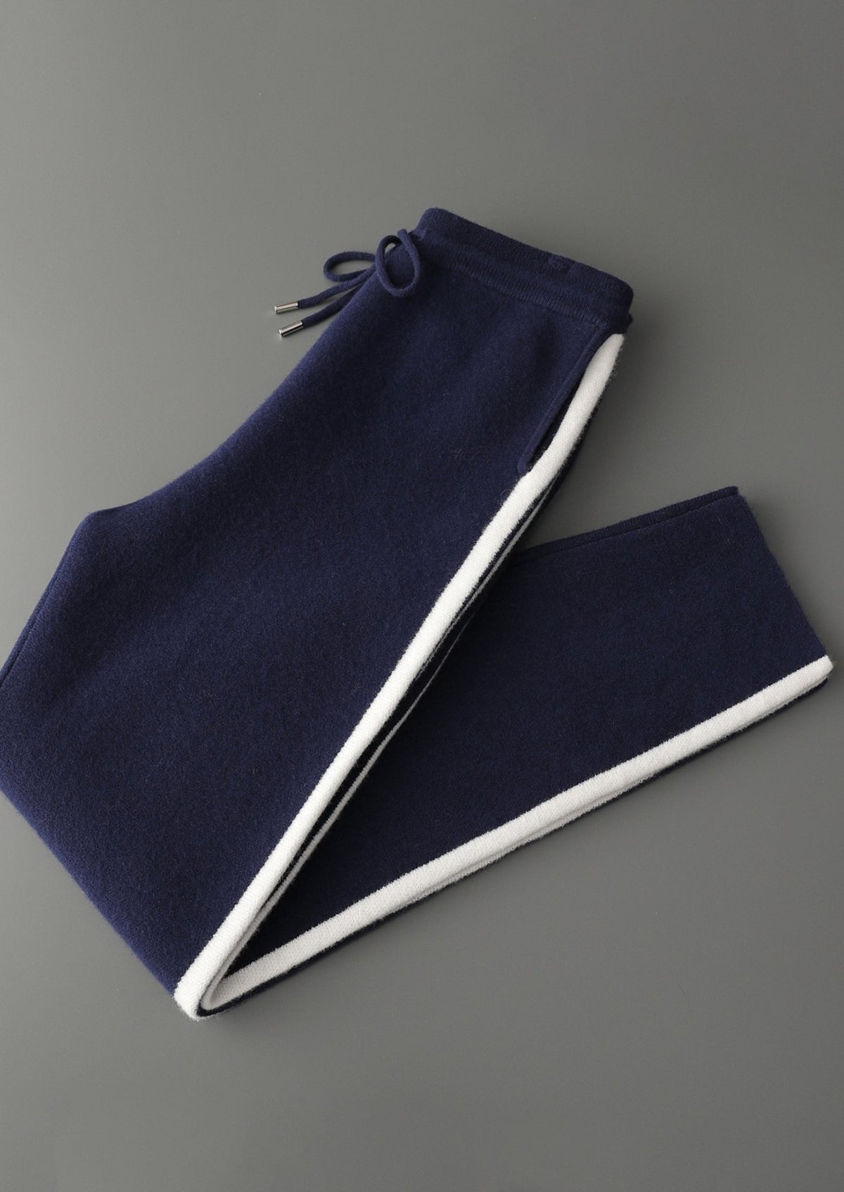 Pure Extra-Fine Merino Wool Striped Leisure Trousers by SATRI & CO. – product view 16