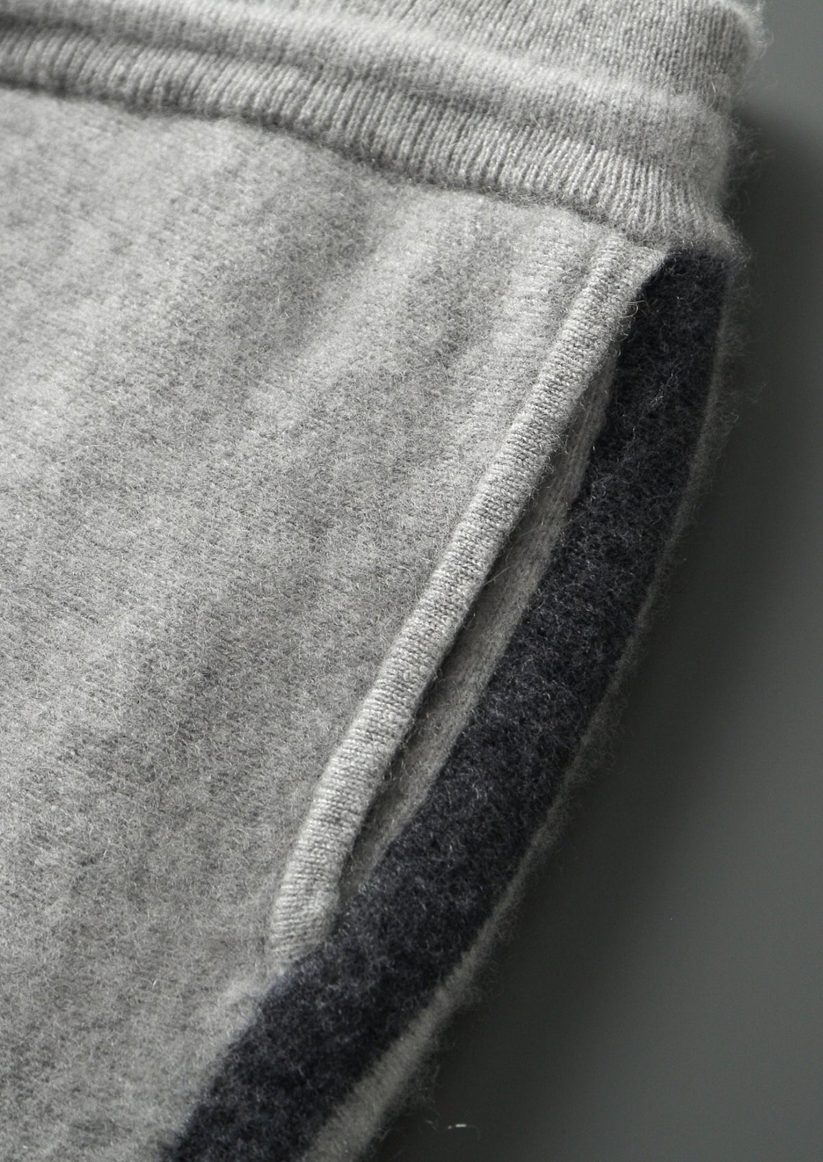 Pure Extra-Fine Merino Wool Striped Leisure Trousers by SATRI & CO. – product view 5