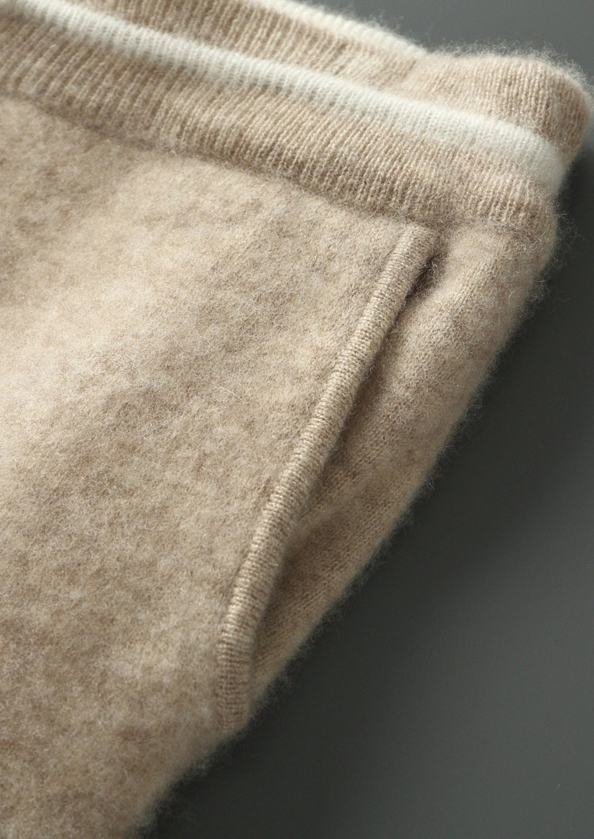 Pure Extra-Fine Merino Wool Contrast Leisure Trousers by SATRI & CO. – product view 10