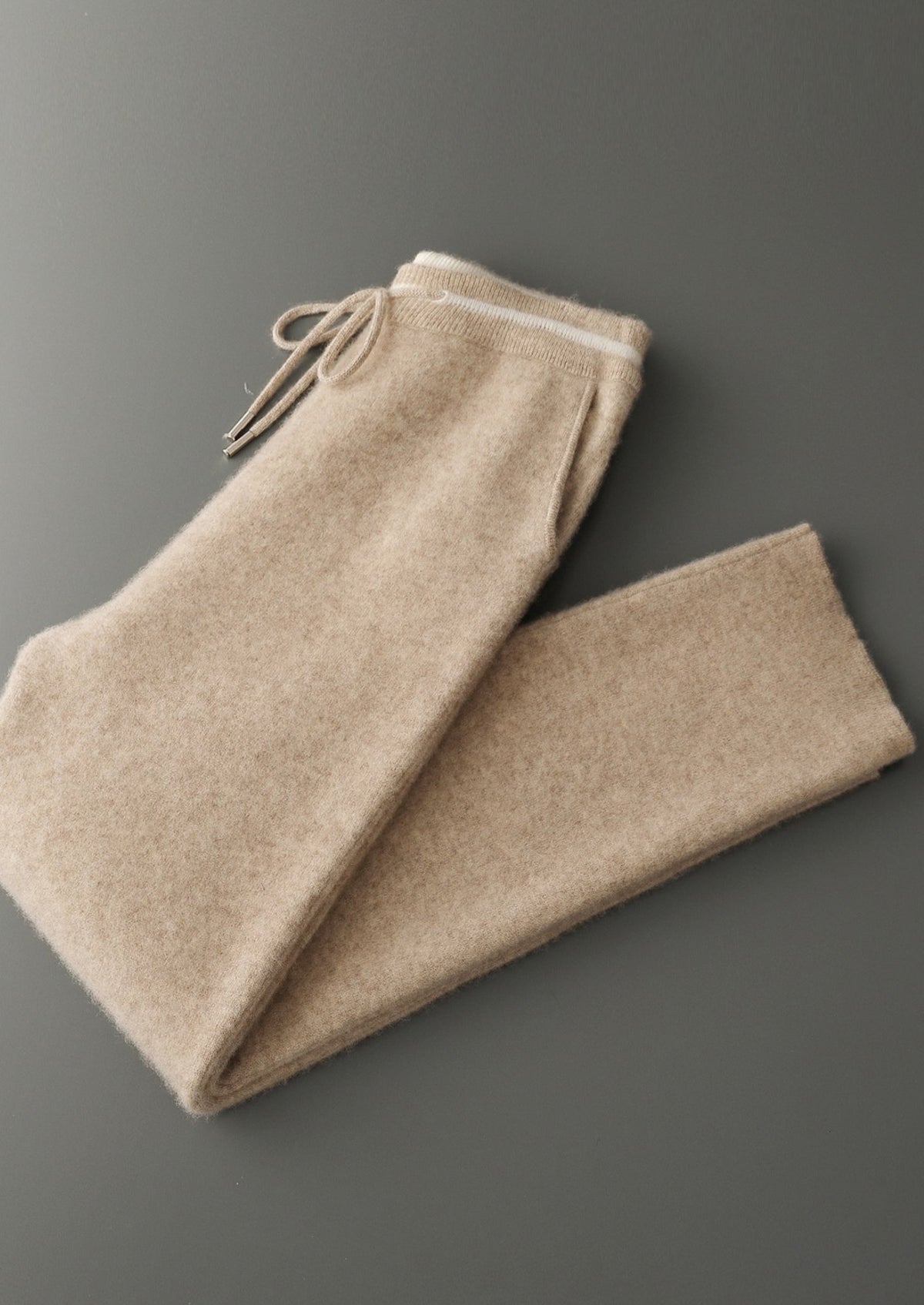 Pure Extra-Fine Merino Wool Contrast Leisure Trousers by SATRI & CO. – product view 3