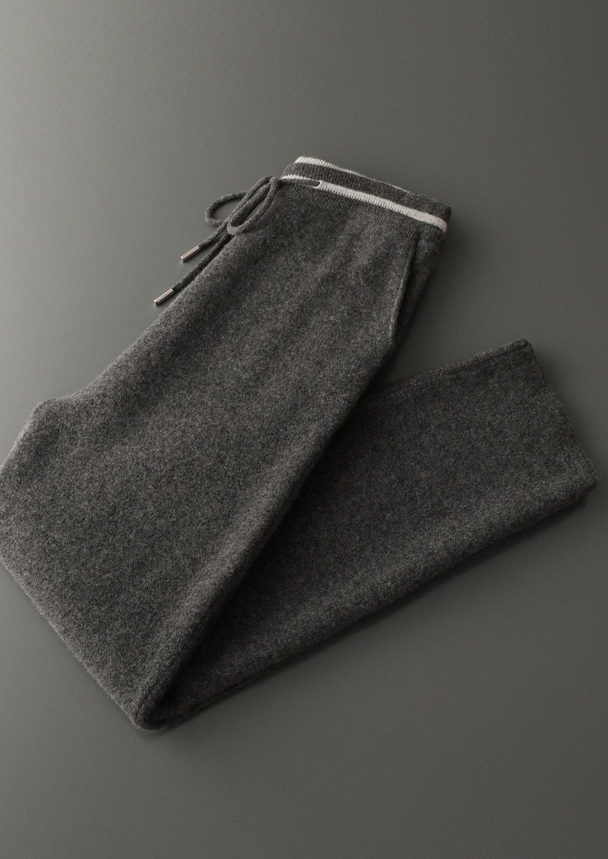 Pure Extra-Fine Merino Wool Contrast Leisure Trousers by SATRI & CO. – product view 17